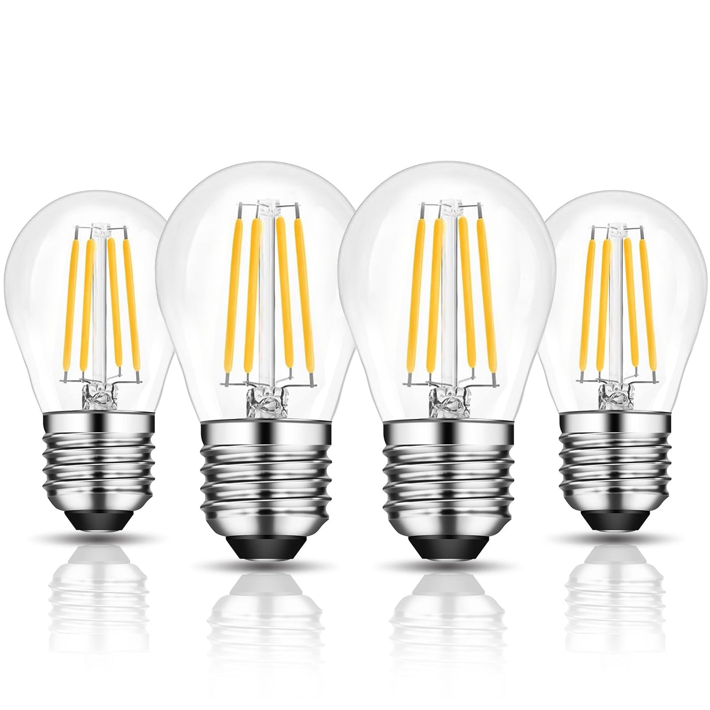 ROMANJOY 230V E27 Dimmable G45 4W LED Light Bulb, 4 Pack (2700K Warm)