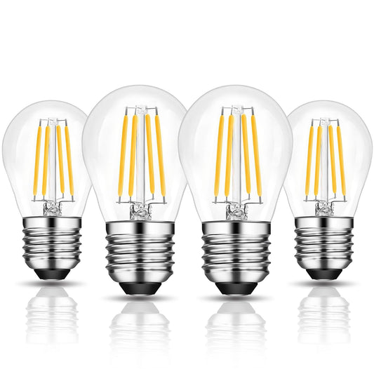 ROMANJOY 230V E27 Dimmable G45 4W LED Light Bulb, 4 Pack (2700K Warm)