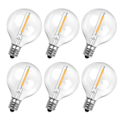 ROMANJOY 230V E12 1W G40 LED Light Bulbs, 6 Pack (2200K Warm)