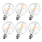 ROMANJOY 230V E12 1W G40 LED Light Bulbs, 6 Pack (2200K Warm)