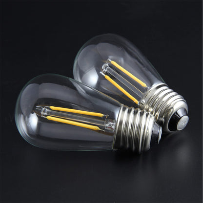 ROMANJOY 120V E26 PC Plastic S14 2W LED Light Bulb, 15 Pack (2700K Warm)