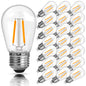 ROMANJOY 230V E27 PC Plastic S14 2W LED Light Bulb, 25 Pack (2200K Warm)