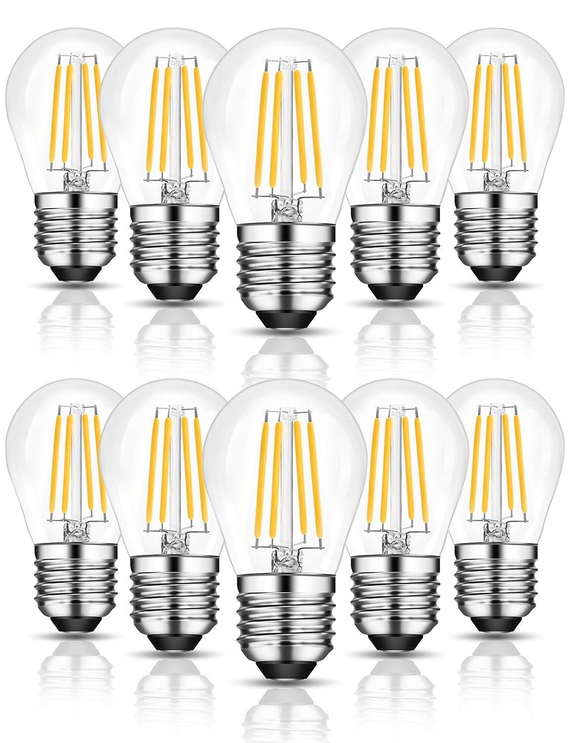 ROMANJOY 230V E27 Dimmable G45 4W LED Light Bulb, 10 Pack (2700K Warm)