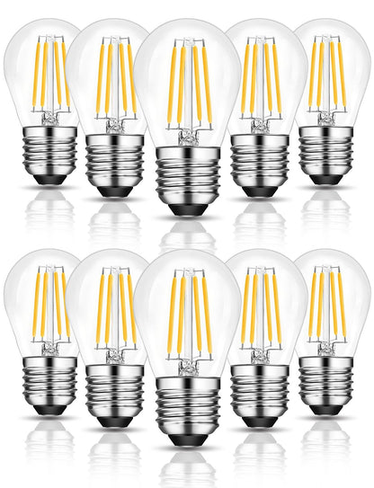 ROMANJOY 230V E27 Dimmable G45 6W LED Light Bulb, 10 Pack (2700K Warm)