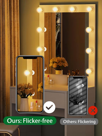 Romanjoy 120V E12 Dimmable G16.5 4W LED Light Bulb, 10 Pack (2700K Warm)