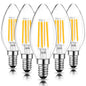 ROMANJOY 230V E14 Dimmable C35 4W LED Light Bulb, 5 Pack (2700K Warm)