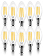 ROMANJOY 230V E14 Dimmable C35 6W LED Light Bulb, 10 Pack (2700K Warm)
