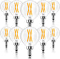 Romanjoy 120V E12 Dimmable G16.5 4W LED Light Bulb, 10 Pack (2700K Warm)