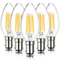 ROMANJOY 230V B15 Dimmable C35 4W LED Light Bulb, 5 Pack (2700K Warm)