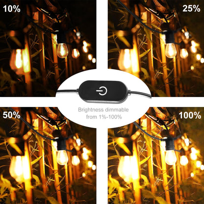 ROMANJOY 24.6FT DC5V USB LED String Lights for Camping (2700K Warm)